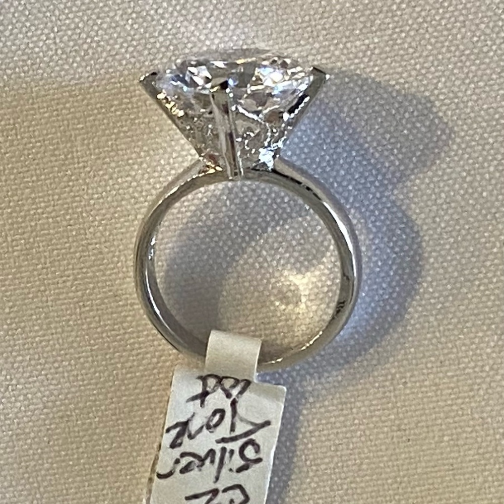 Huge 10 ct CZ Zirconia Filagree Ring SHINE sz 7